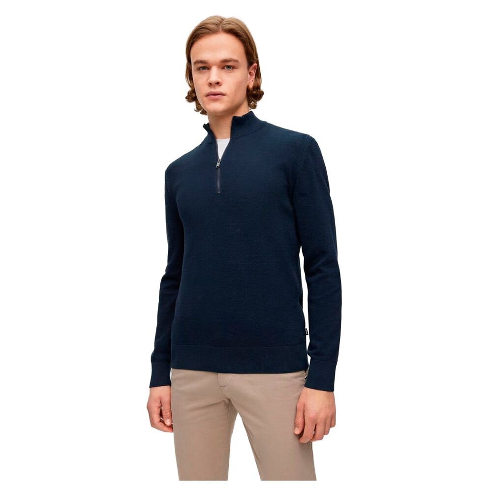 

Свитер BOSS Ebrando 10241183 Half Zip, синий