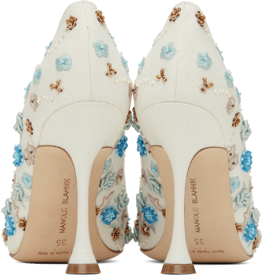 

Белые туфли Fiorata на каблуке Manolo Blahnik, Белый, Белые туфли Fiorata на каблуке Manolo Blahnik