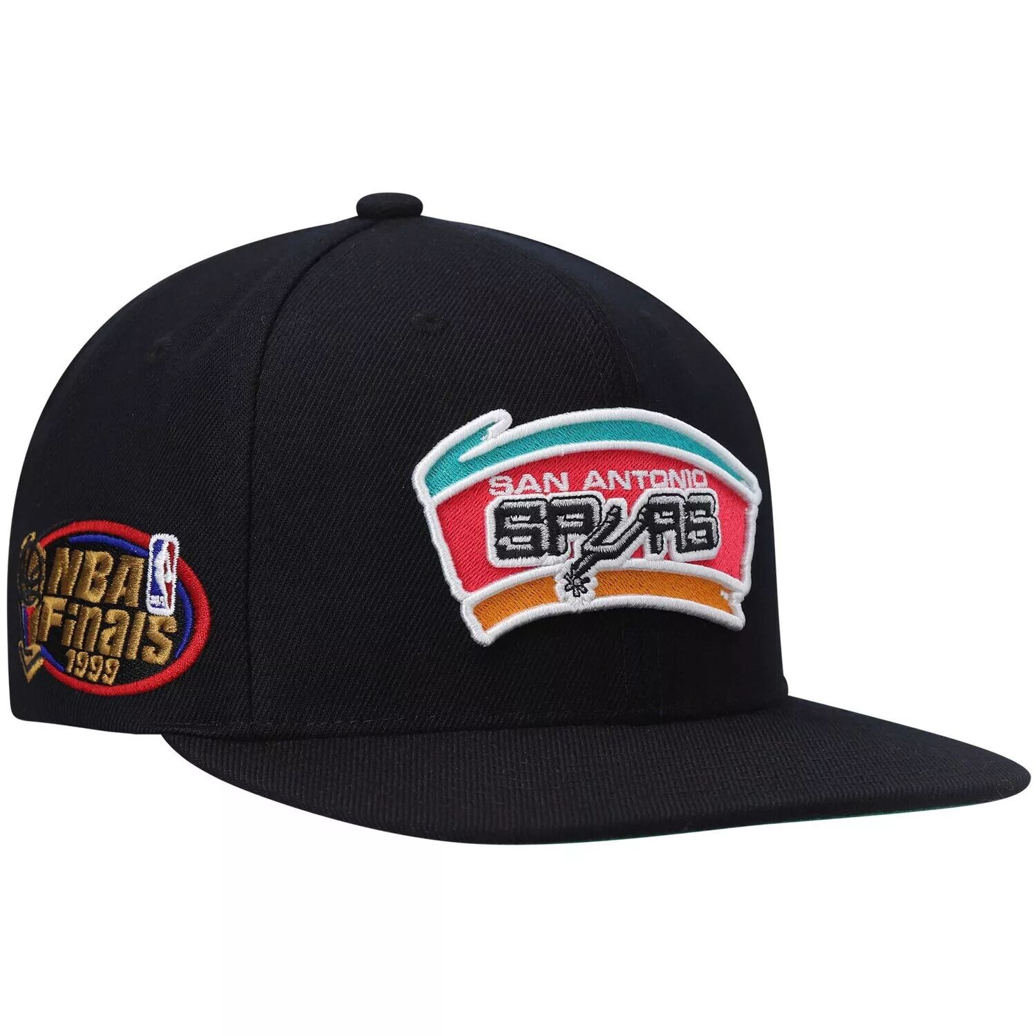 

Мужская черная кепка Mitchell & Ness San Antonio Spurs Hardwood Classics Finals NBA 1999 Top Shot Snapback