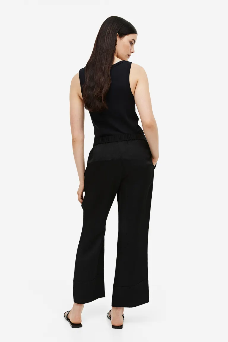

Брюки из смесового шелка H&M, черный