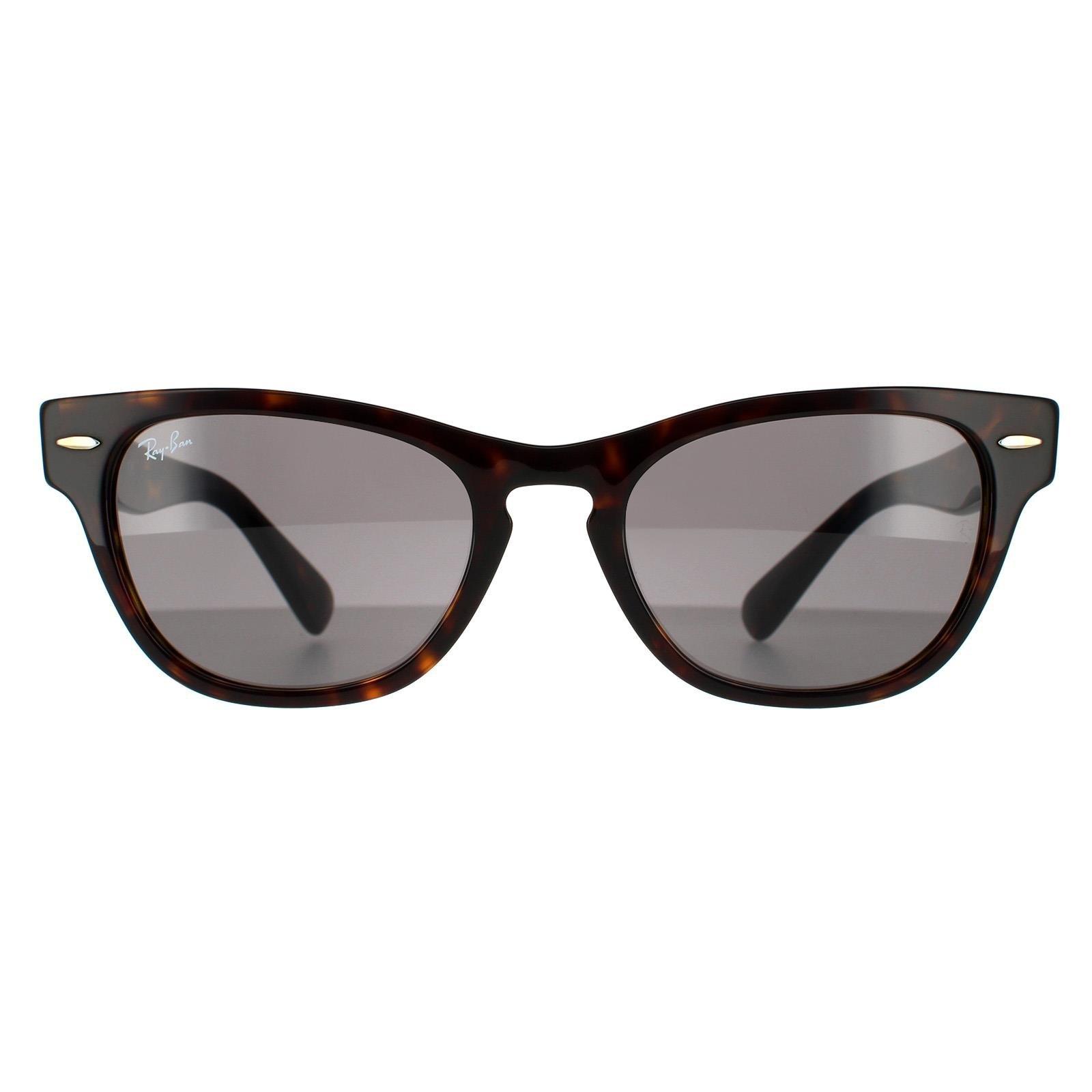 цена Прямоугольные черепаховые темно-серые солнцезащитные очки Ray-Ban, коричневый