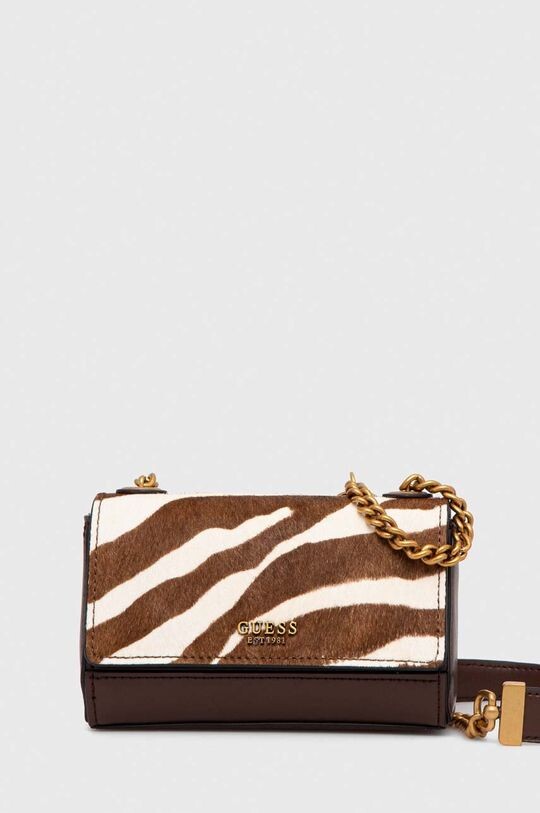 

Кожаная сумочка Guess, коричневый
