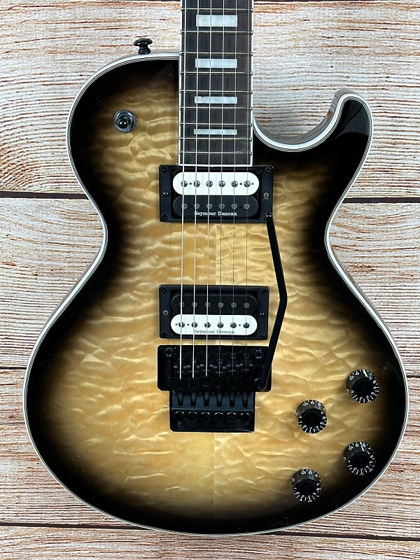Электрогитара Dean Thoroughbred Select Quilt-top with Floyd Electric Guitar Natural Black Burst