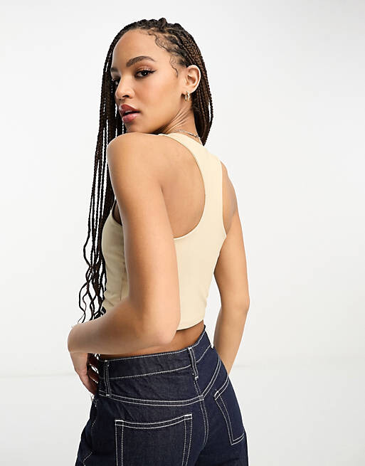 

Кремовая майка Levi's Graphic Racer с логотипом