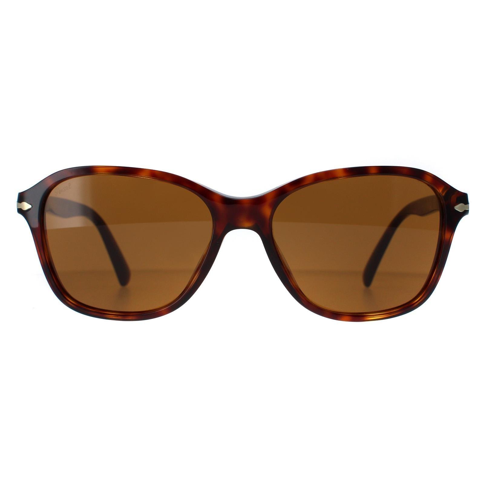 Квадратный унисекс Гавана Коричневый PO3244S Persol, коричневый солнцезащитные очки zara square коричневый