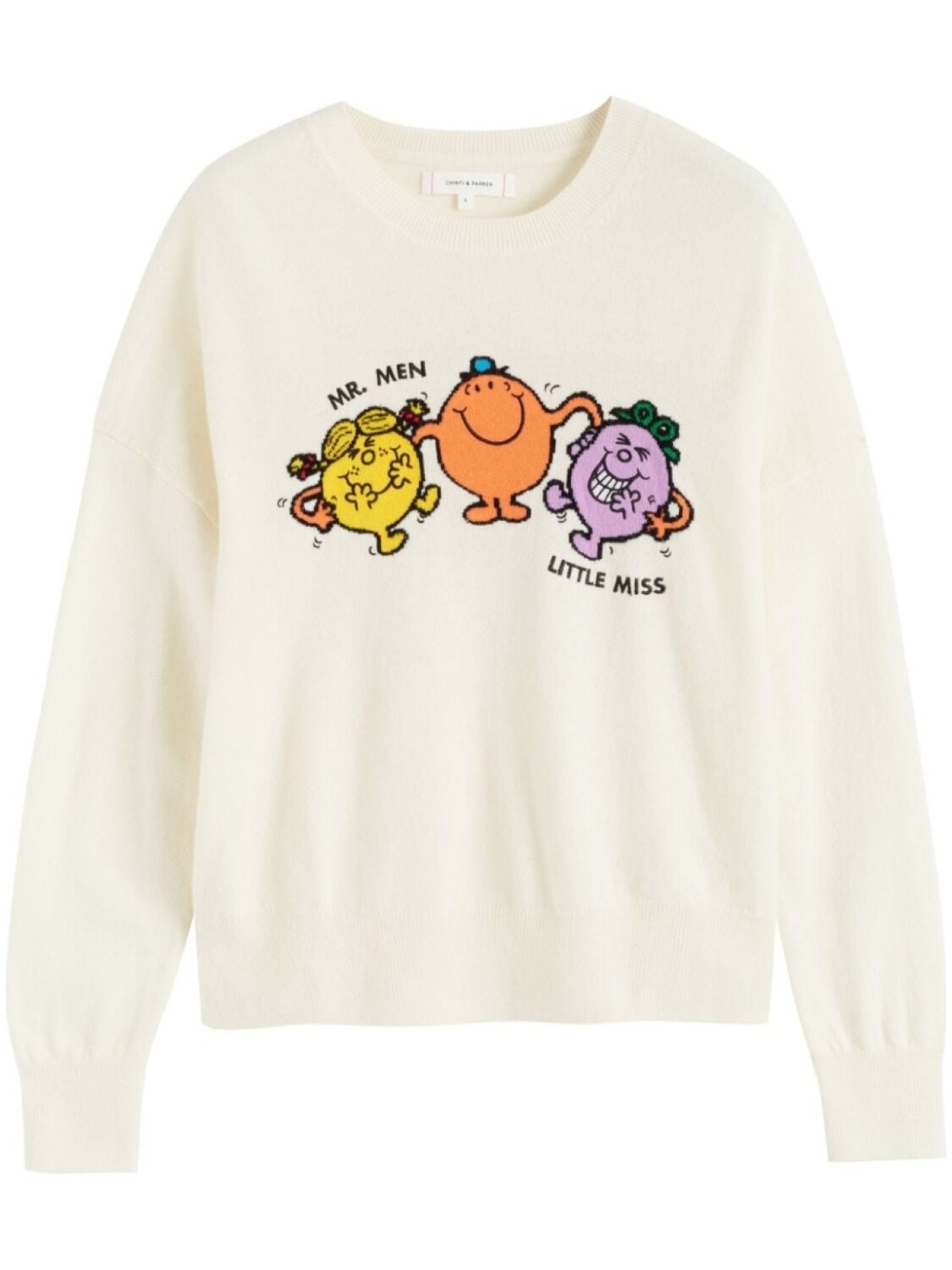 

Chinti & Parker трикотажный топ из коллаборации с Mr. Men & Little Miss, нейтральный цвет