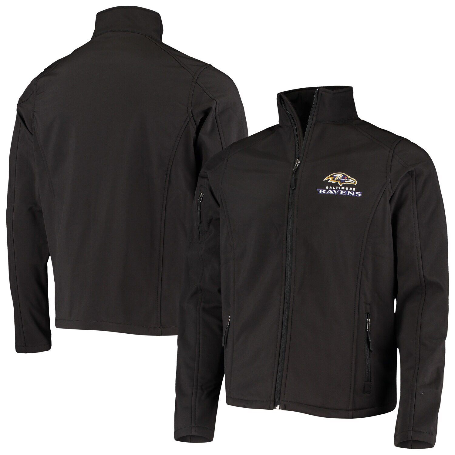 

Мужская черная куртка Dunbrooke Baltimore Ravens Sonoma Softshell с молнией во всю длину, Черный