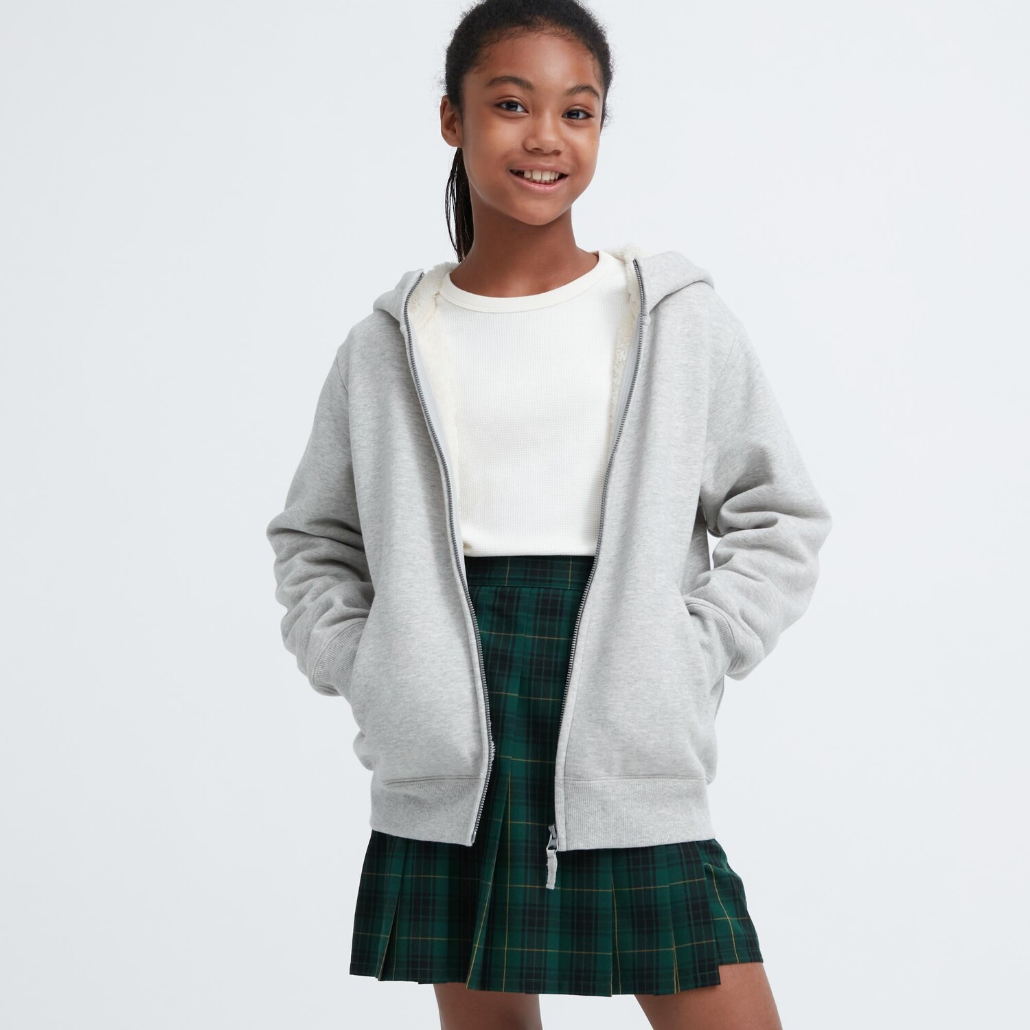 

Толстовка с молнией Uniqlo Kids, светло-серый