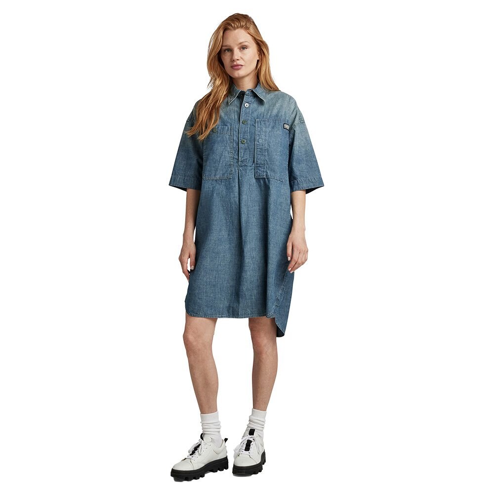 

Платье с длинным рукавом G-Star Denim, синий