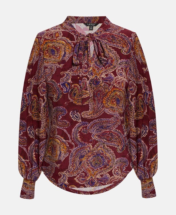 

Рубашка блузка Lauren Ralph Lauren, бордо