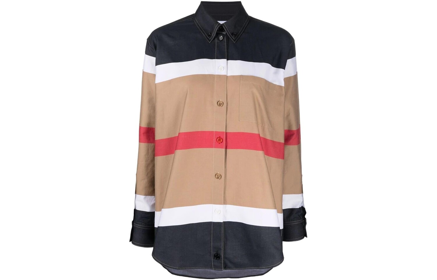 

Рубашка женская Burberry Wmns SS22 с длинными рукавами в полоску