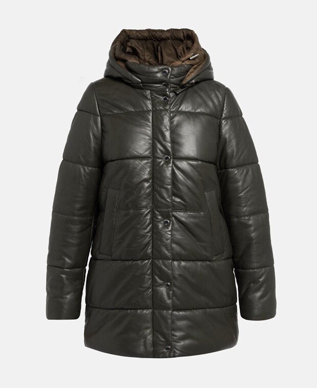 

Кожаное пальто Oakwood, хаки