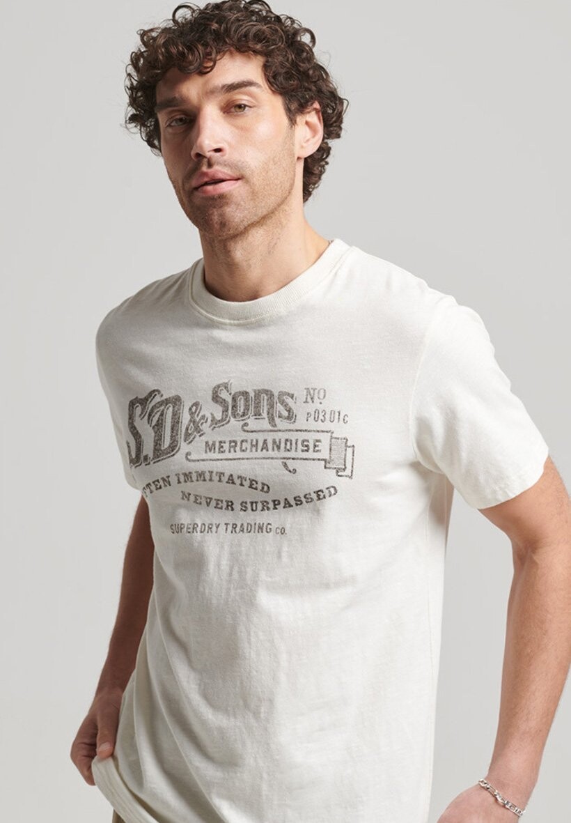 

Футболка с принтом Superdry, светло-желтый