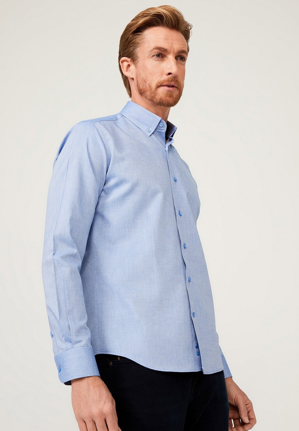 

Деловая рубашка OXFORD GEKNÖPFTER KRAGEN SLIM FIT TALL Kigili, цвет Sax Blue