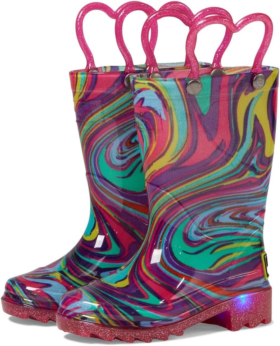 

Резиновые сапоги Lighted Rain Boots Western Chief, цвет Swirly Lighted
