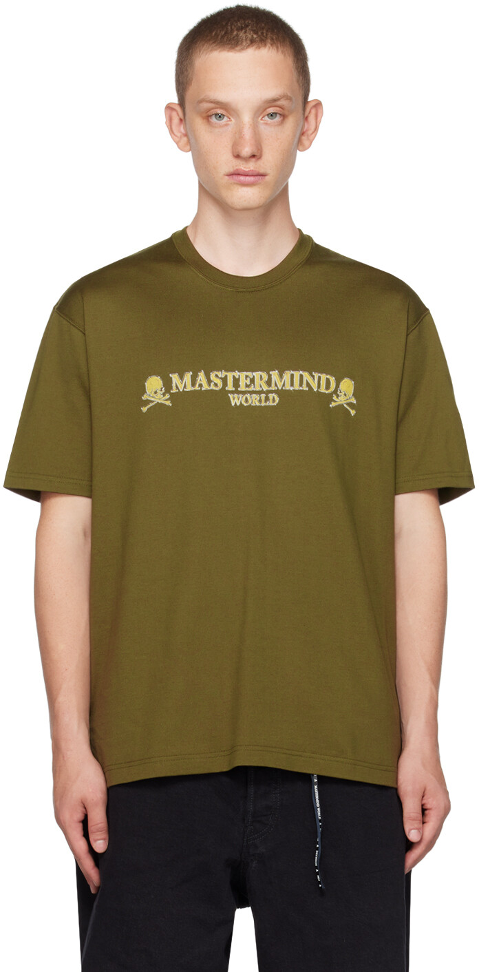 

Зеленая футболка с принтом MASTERMIND WORLD, Зеленый