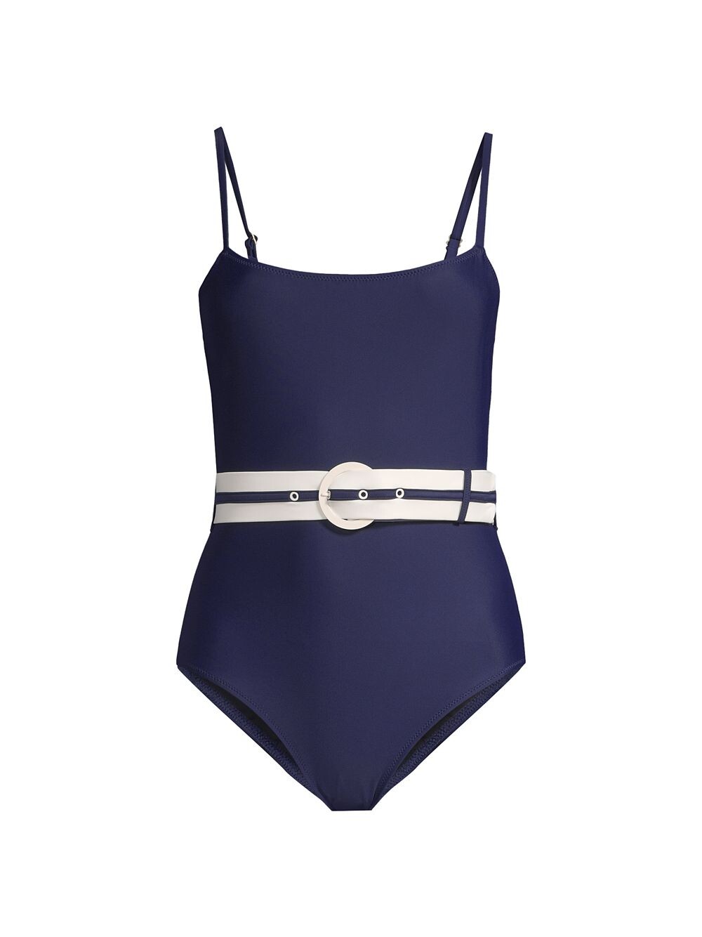

Цельный купальник Nina с поясом Solid & Striped, нави, Синий