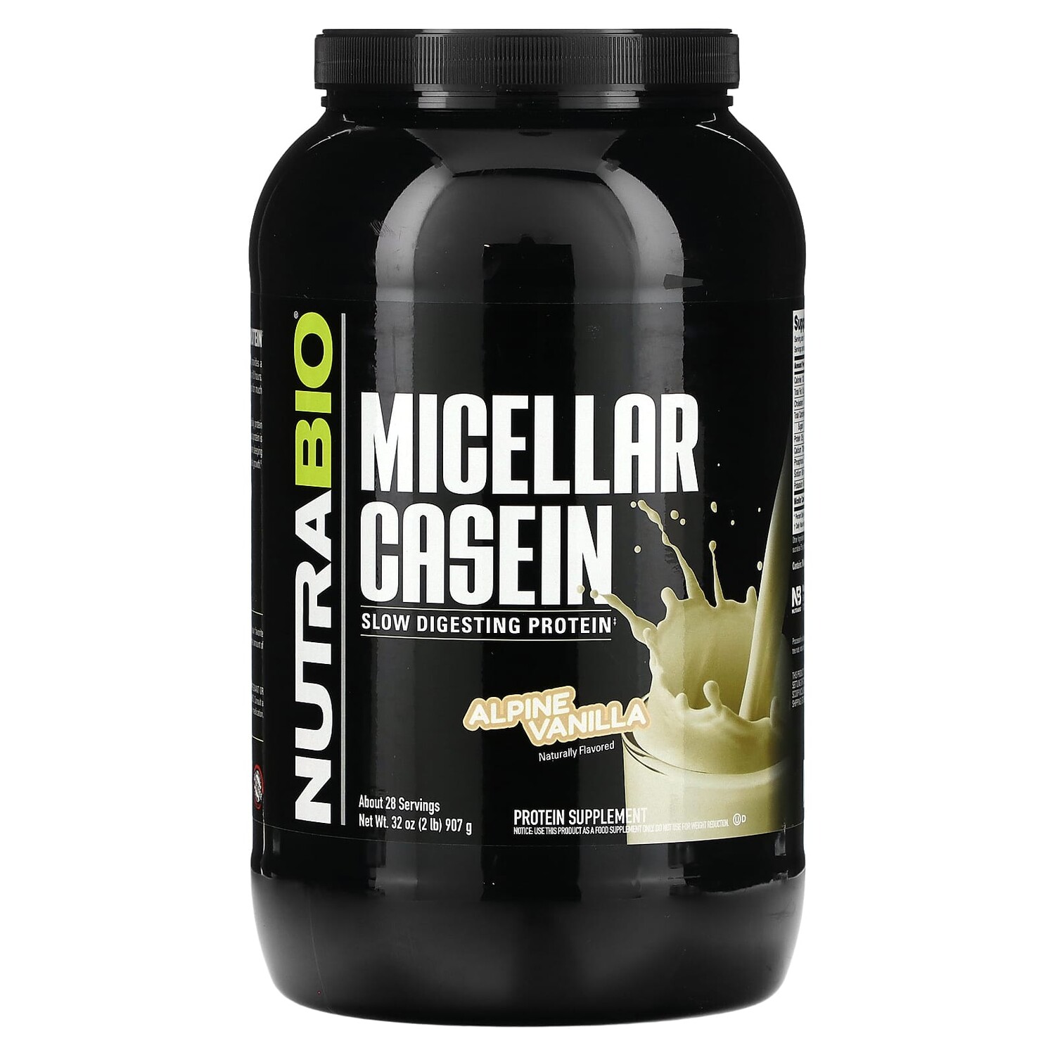 

Мицеллярный казеин, альпийская ваниль, 907 г (2 фунта), NutraBio