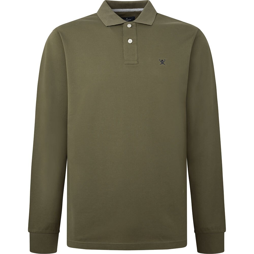

Поло с длинным рукавом Hackett Slim Fit Logo, зеленый