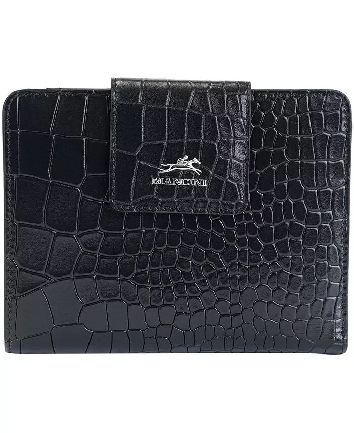 

Женский кошелек Croco2 RFID Secure Clutch Mancini, красный