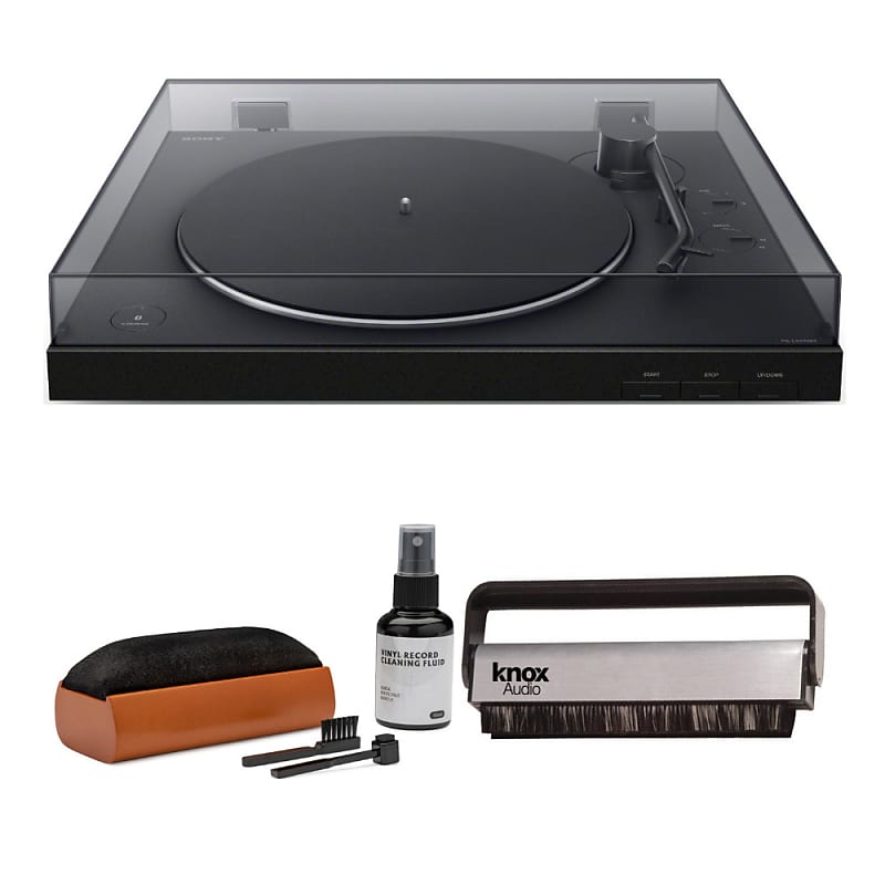 Проигрыватель Sony Sony PS-LX310BT Wireless Bluetooth Turntable with Vinyl Cleaning Bundle проигрыватель виниловых дисков sony ps lx310bt черный