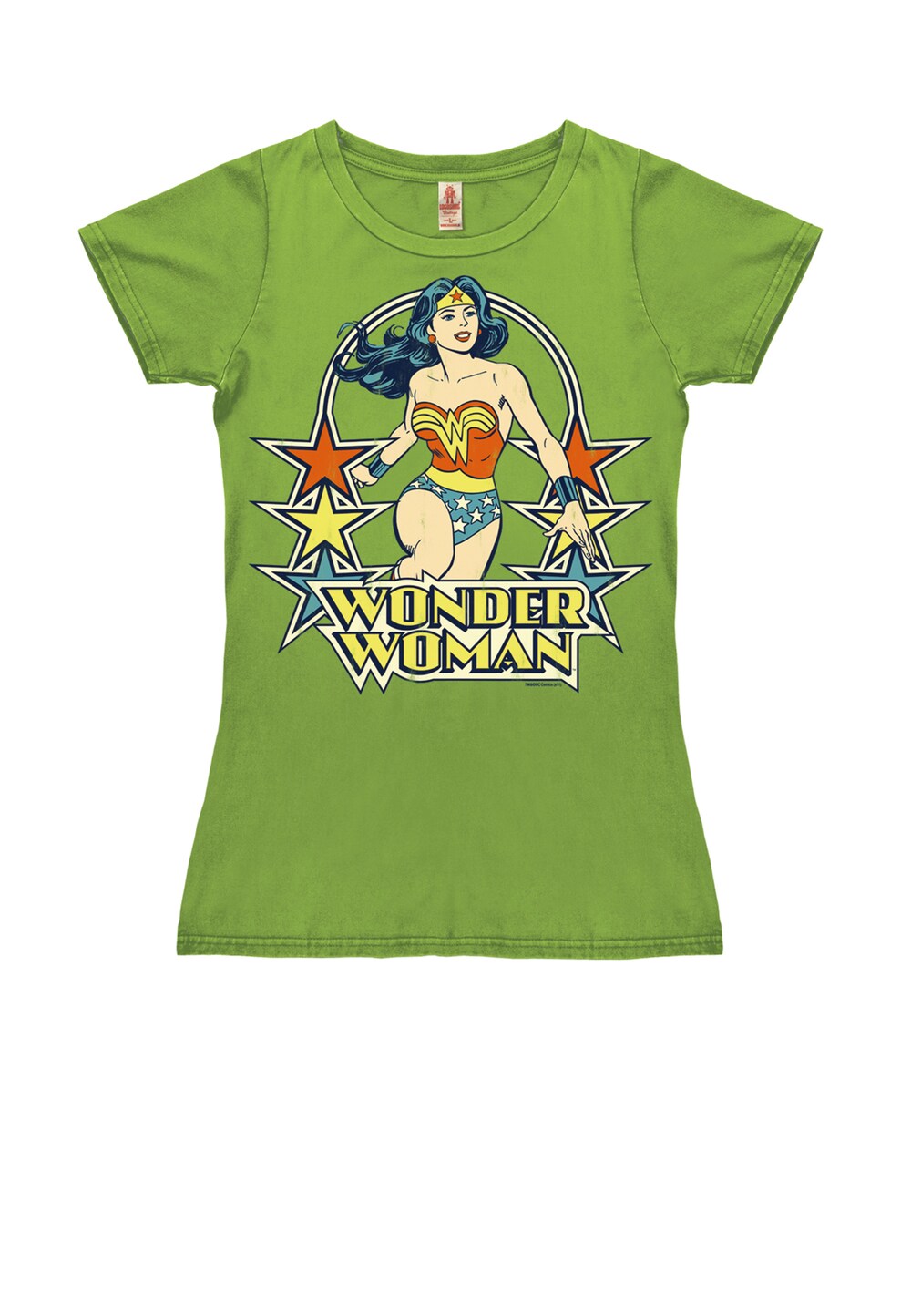 Рубашка LOGOSHIRT Wonder Woman Stars, зеленый цена и фото