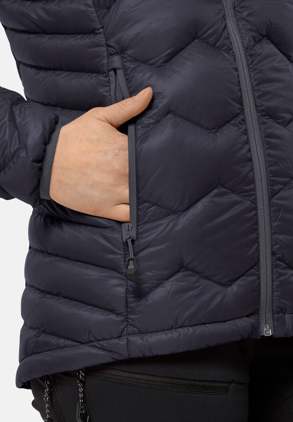 

Пуховик ALPSPITZE HOODY Jack Wolfskin, светло-серый