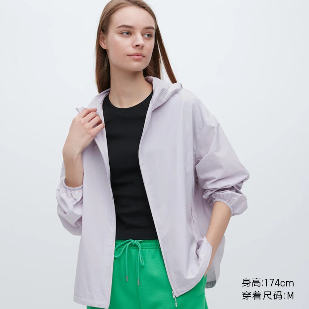 

Куртка Uniqlo водонепроницаемая с защитой от ультрафиолета, фиолетовый