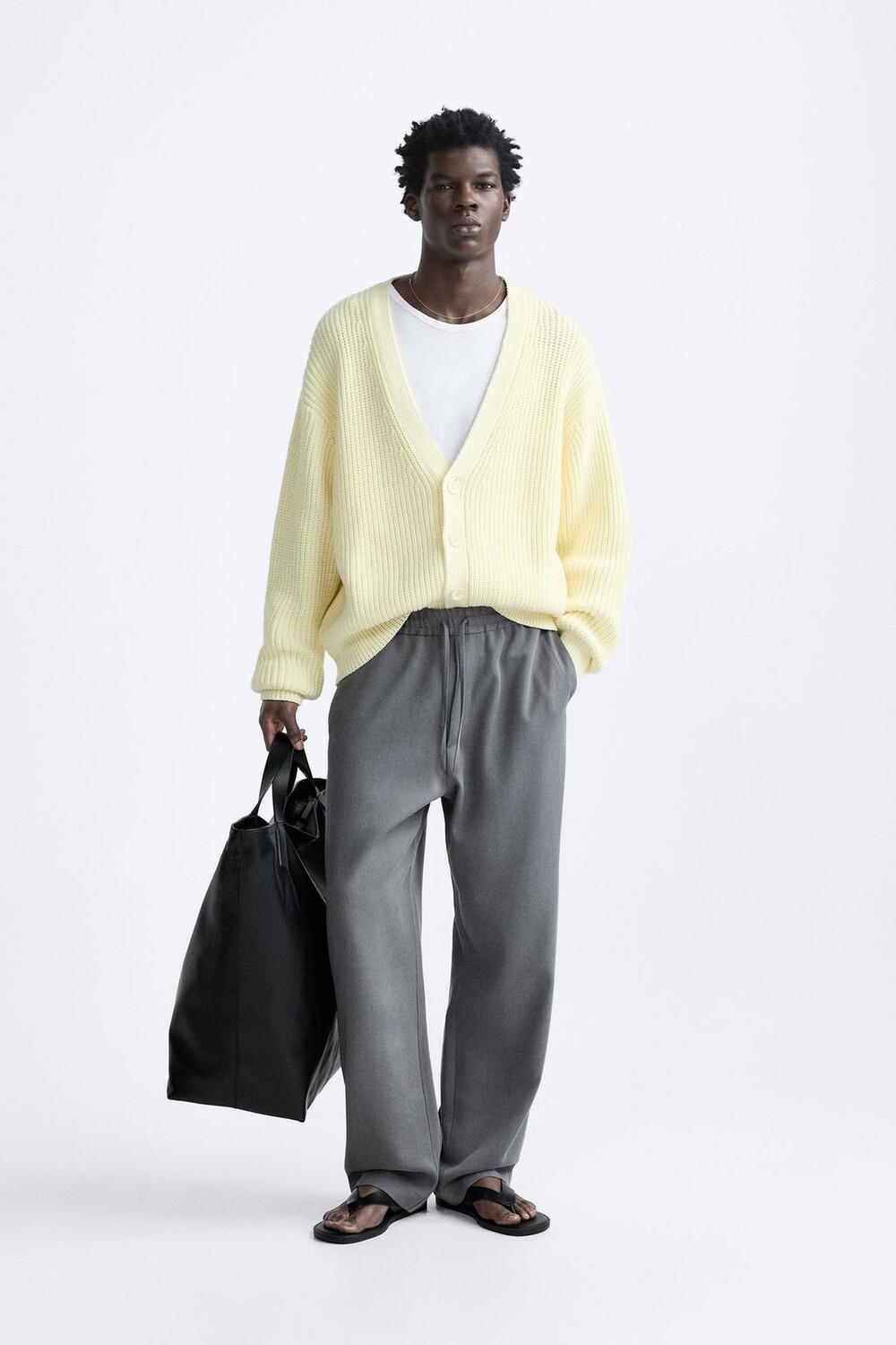 

Брюки из лиоцелла ZARA, серый
