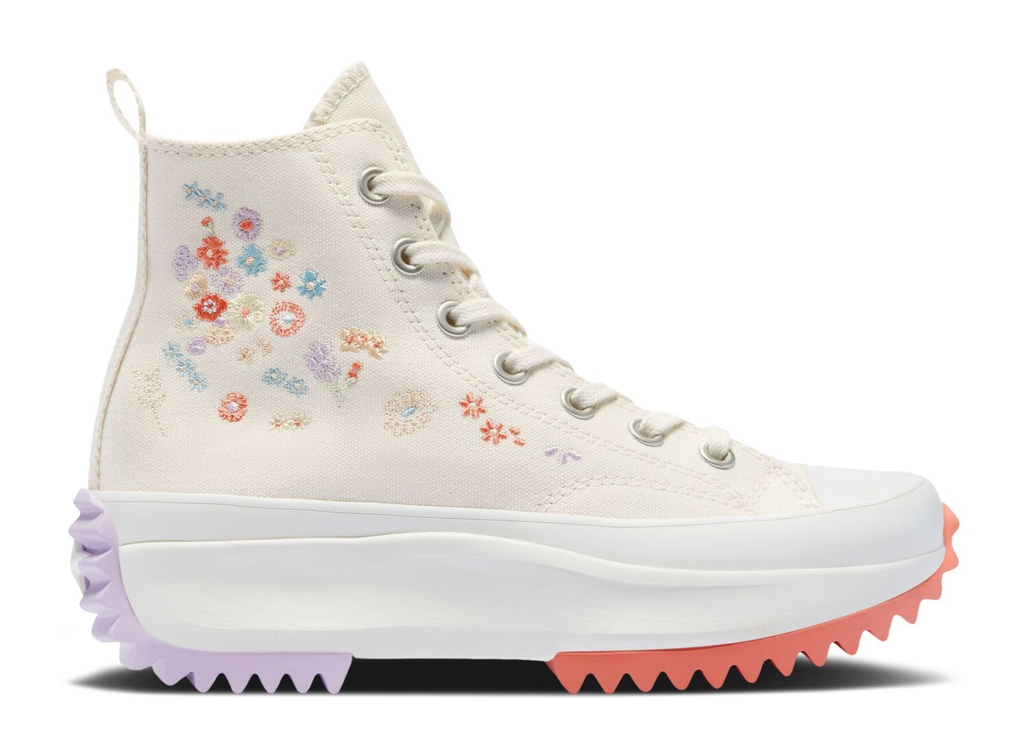 Кроссовки Converse Run Star Hike Platform High 'Embroidered Floral - Egret', кремовый кроссовки converse run star hike platform high egret black кремовый