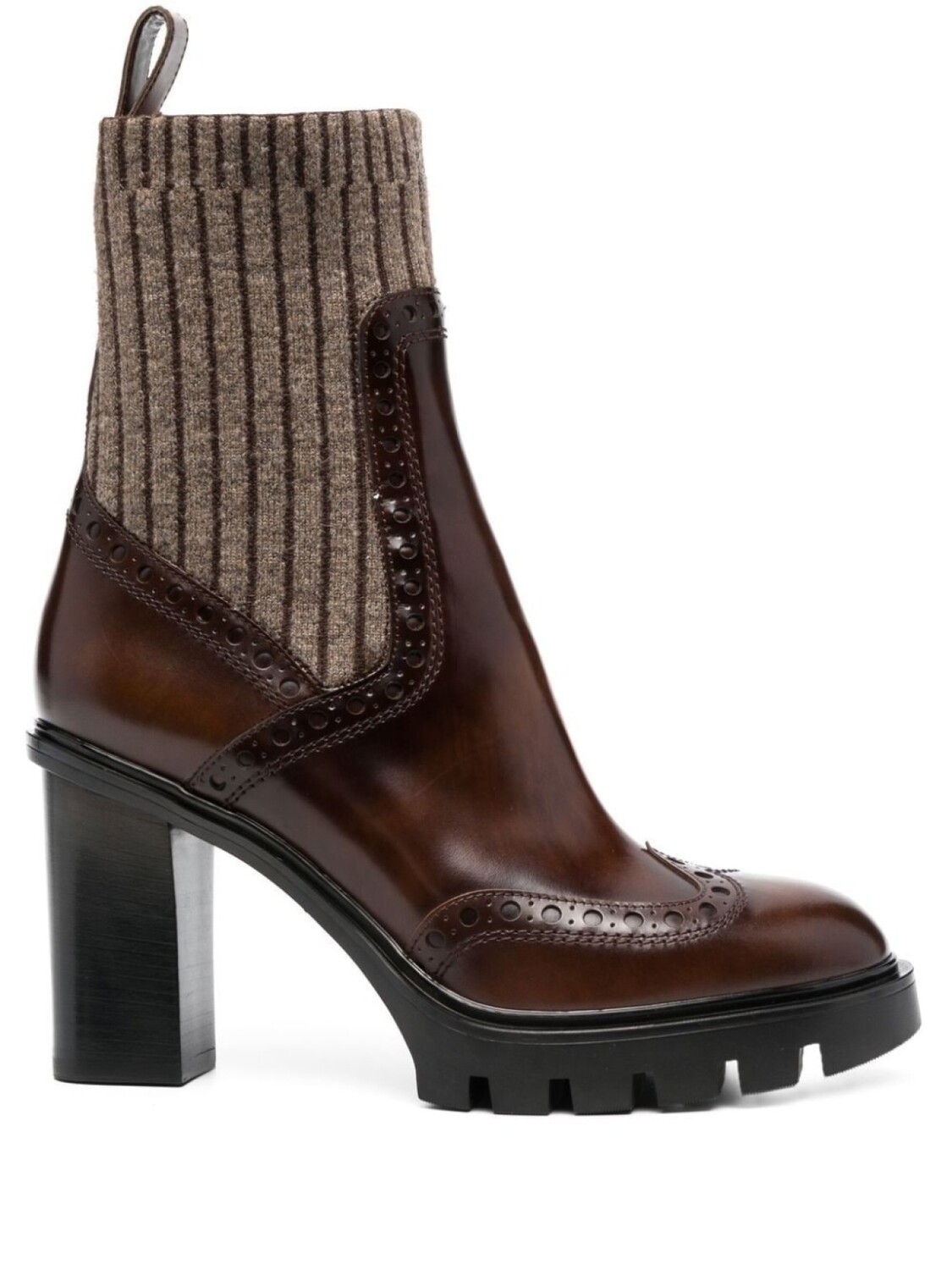 

Santoni ботильоны с брогированием, коричневый