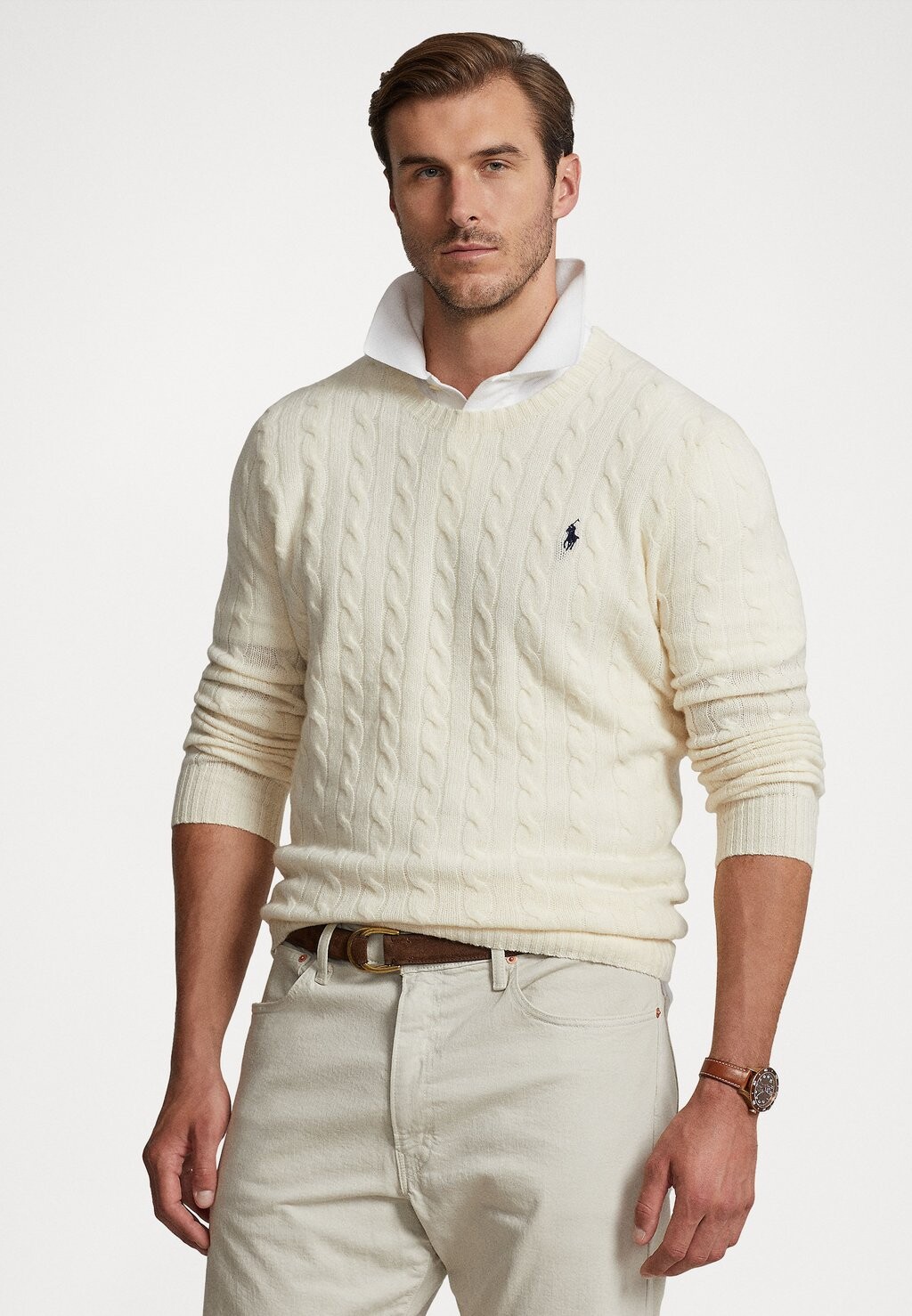 

Свитер ДЛИННЫЙ РУКАВ Polo Ralph Lauren Big & Tall, кремовый andover
