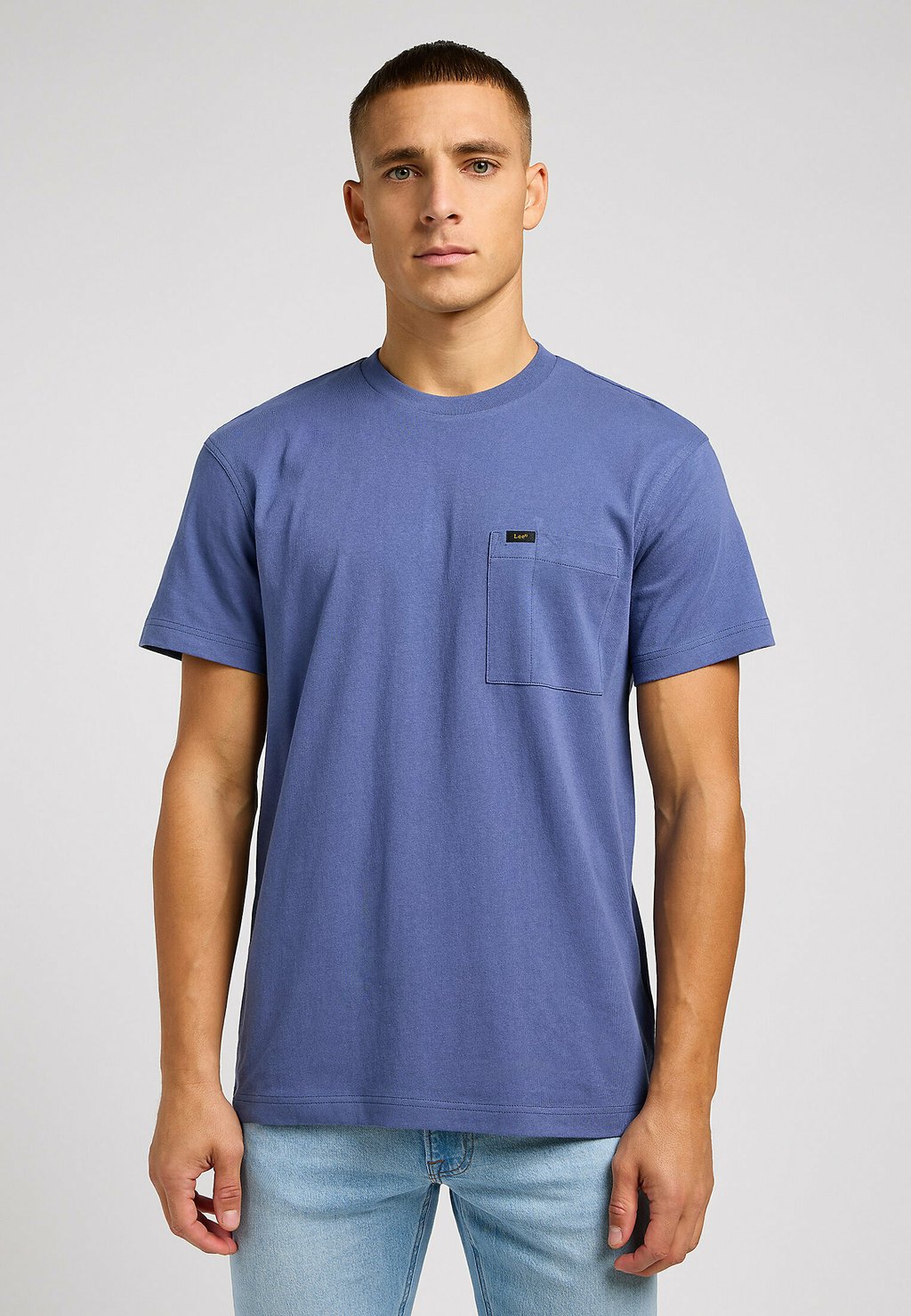 Футболка базовая POCKET Lee, цвет surf blue базовая футболка pocket tee lee цвет intuition grey
