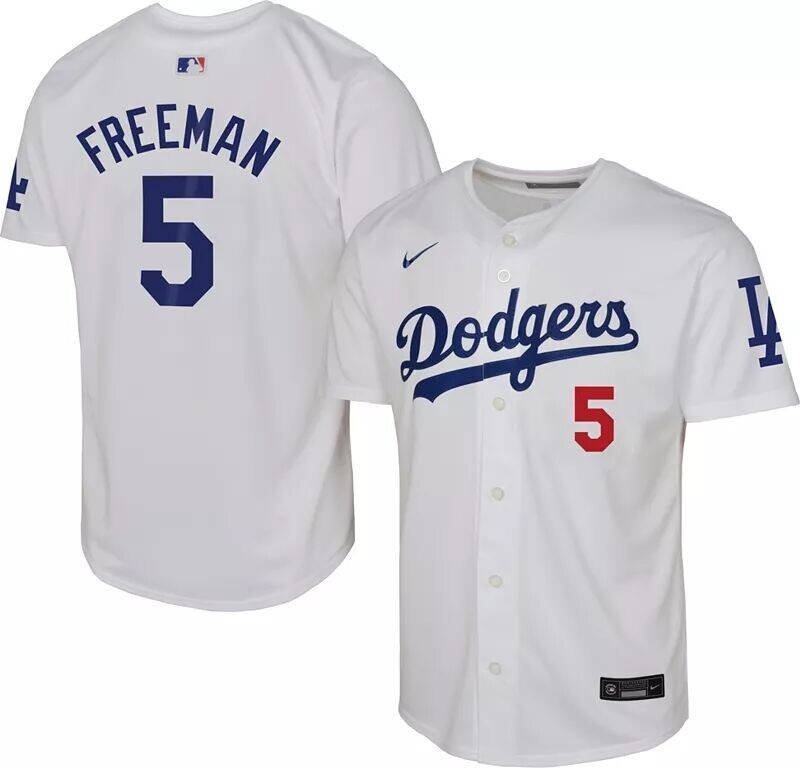 

Nike Youth Los Angeles Dodgers Фредди Фримен #5 Домашняя крутая базовая майка