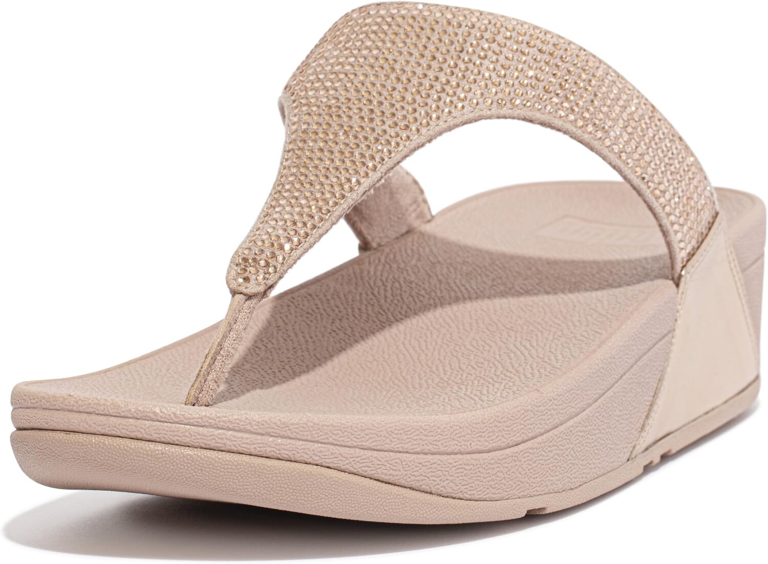 

Шлепанцы Lulu Crystal Embellished Toe-Post Sandals FitFlop, цвет Rose Gold