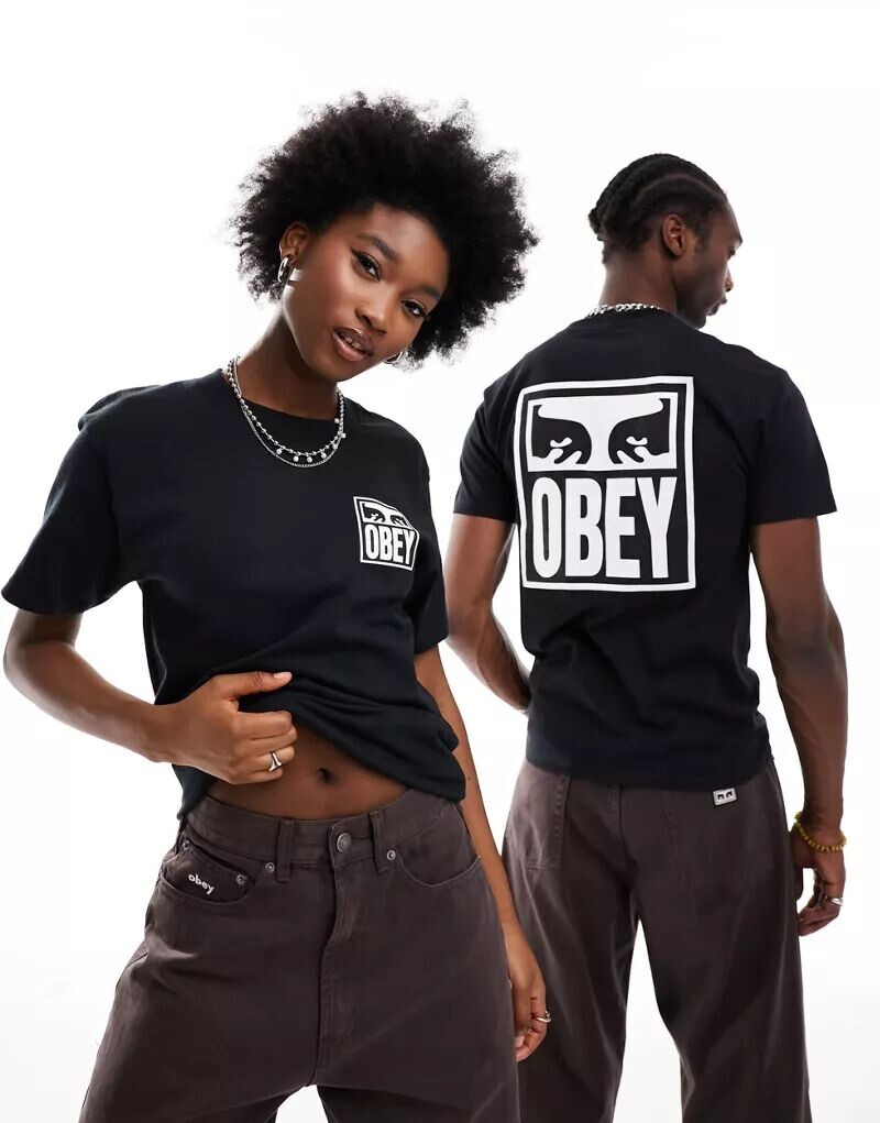 

Черная футболка унисекс Obey Icon Eyes 2