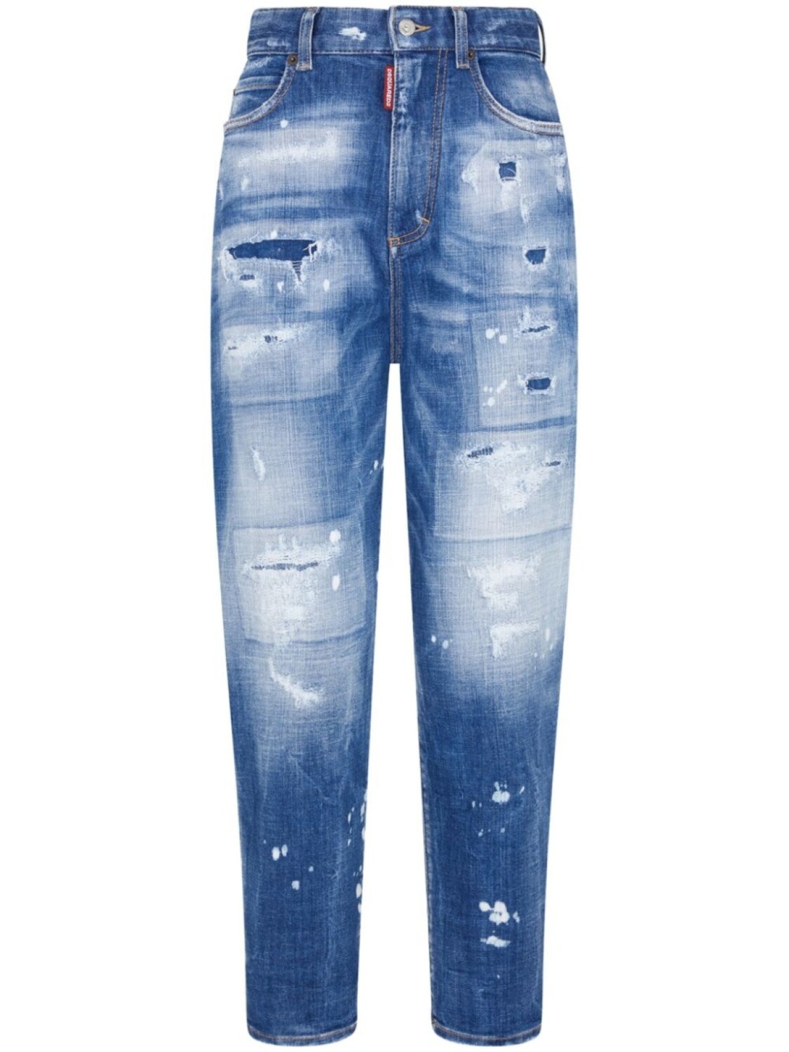 

Dsquared2 зауженные джинсы с эффектом потертости, синий