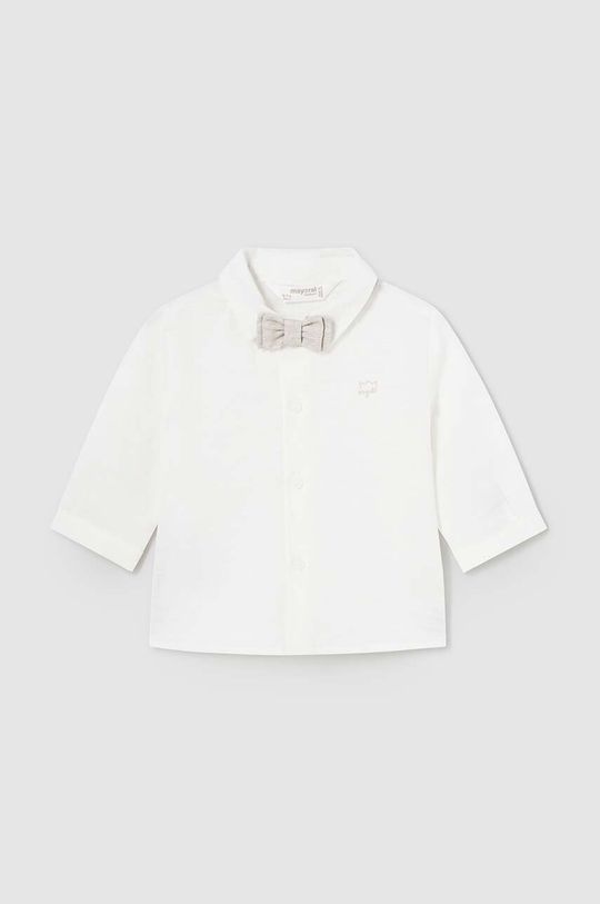 Детская шерстяная рубашка Mayoral Newborn, бежевый цена и фото