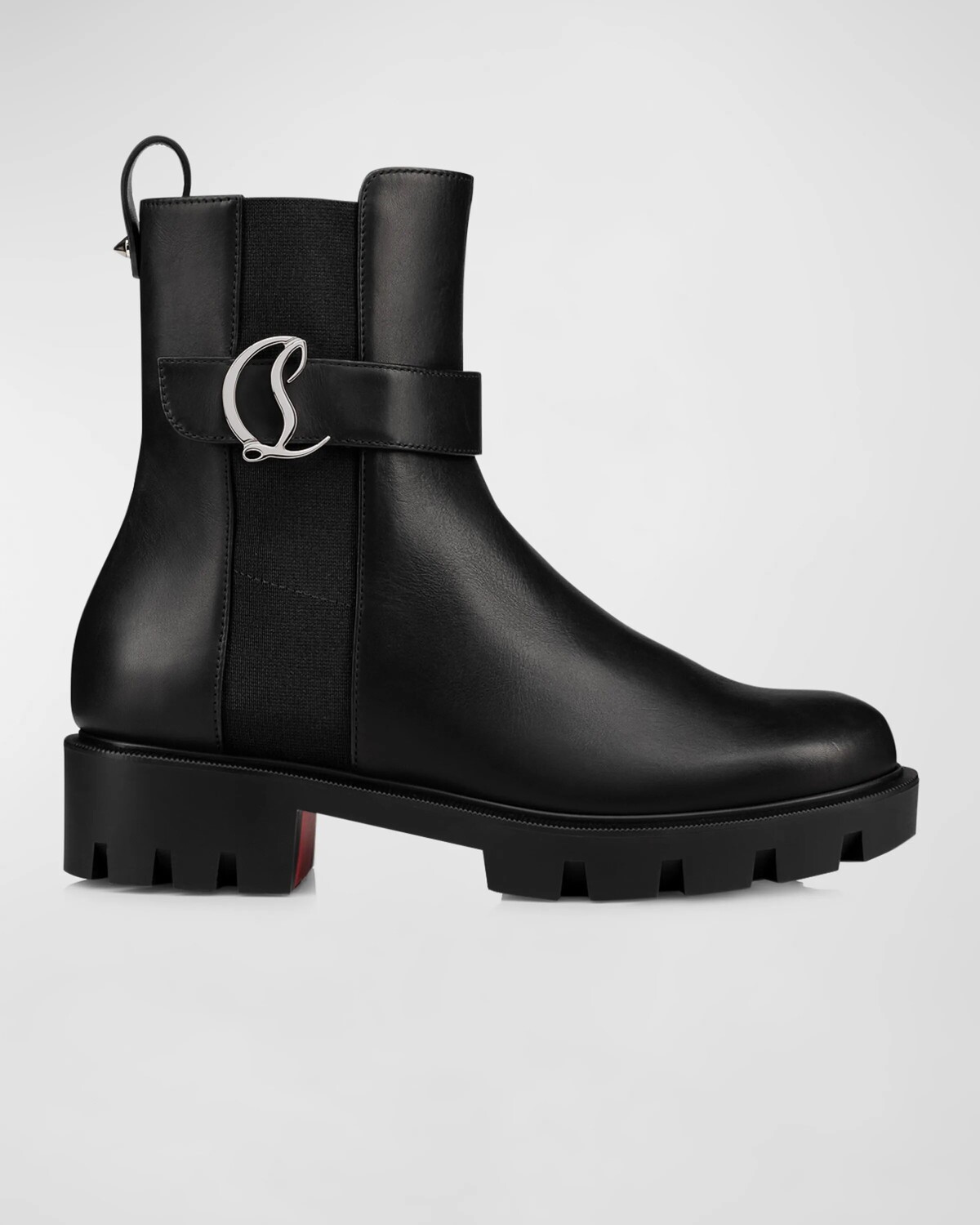 

Кожаные ботильоны челси на красной подошве CL Christian Louboutin, цвет Black