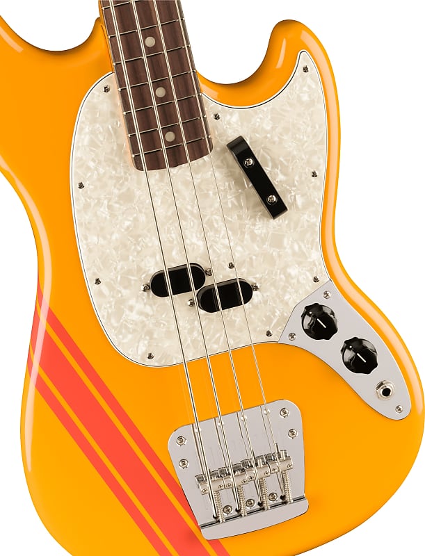 Басс гитара Fender Vintera II '70s Competition Mustang Bass - Competition Orange электрогитара fender vintera ii 70s competition mustang with rosewood fretboard competition orange