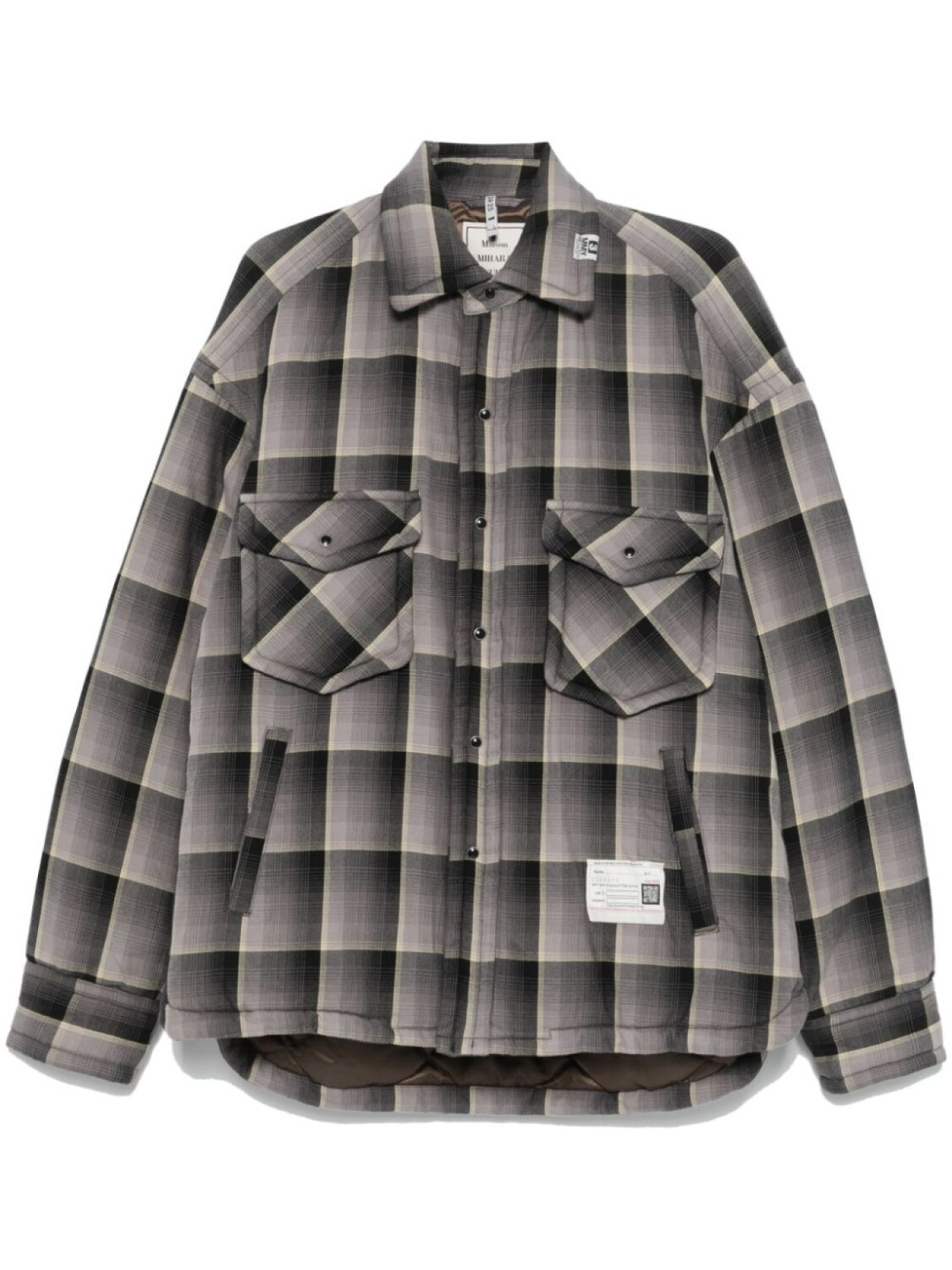 

Maison MIHARA YASUHIRO куртка в клетку, серый