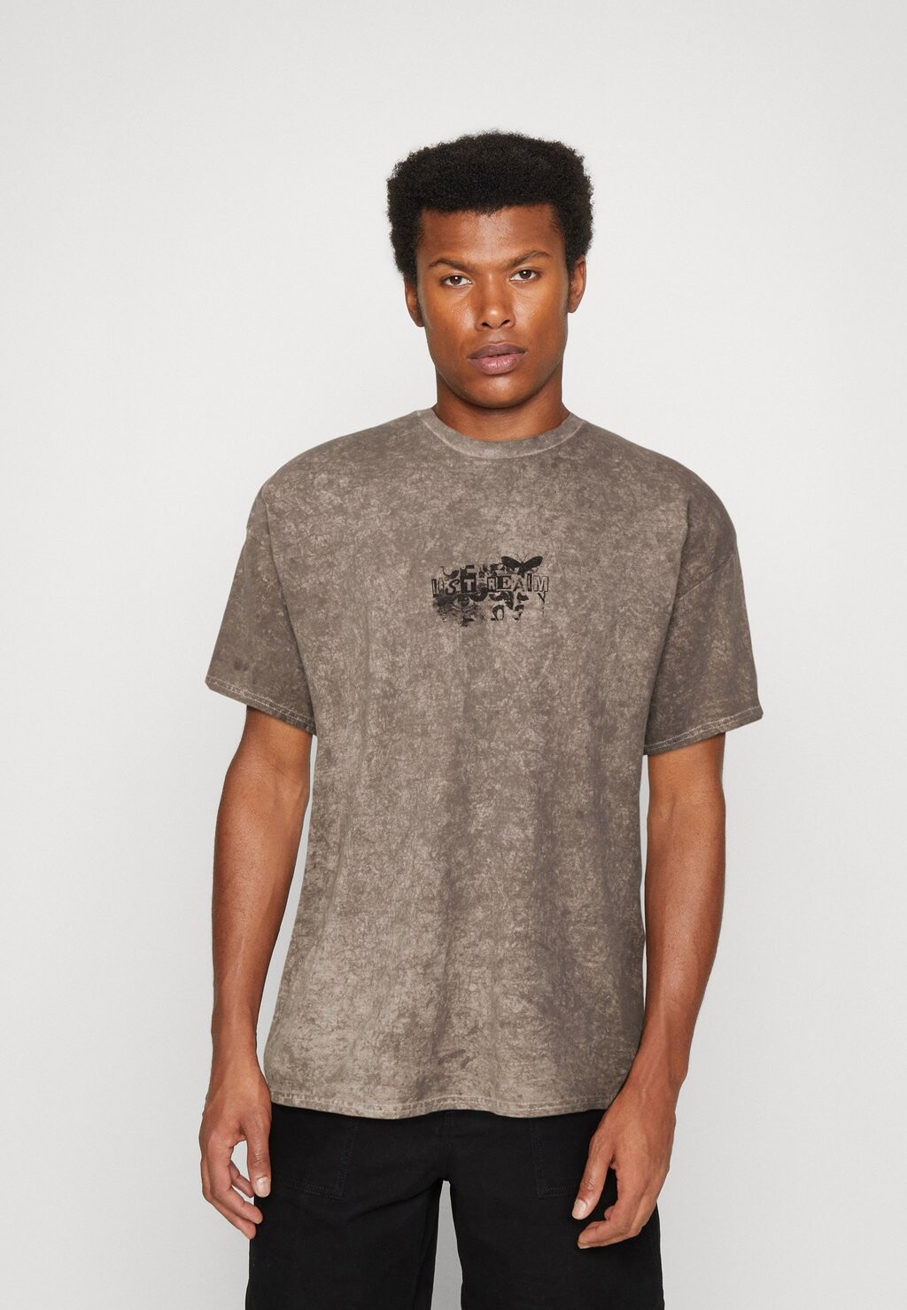 

Футболка с принтом Tiedye Lost Real Tee BDG Urban Outfitters, цвет charcoal