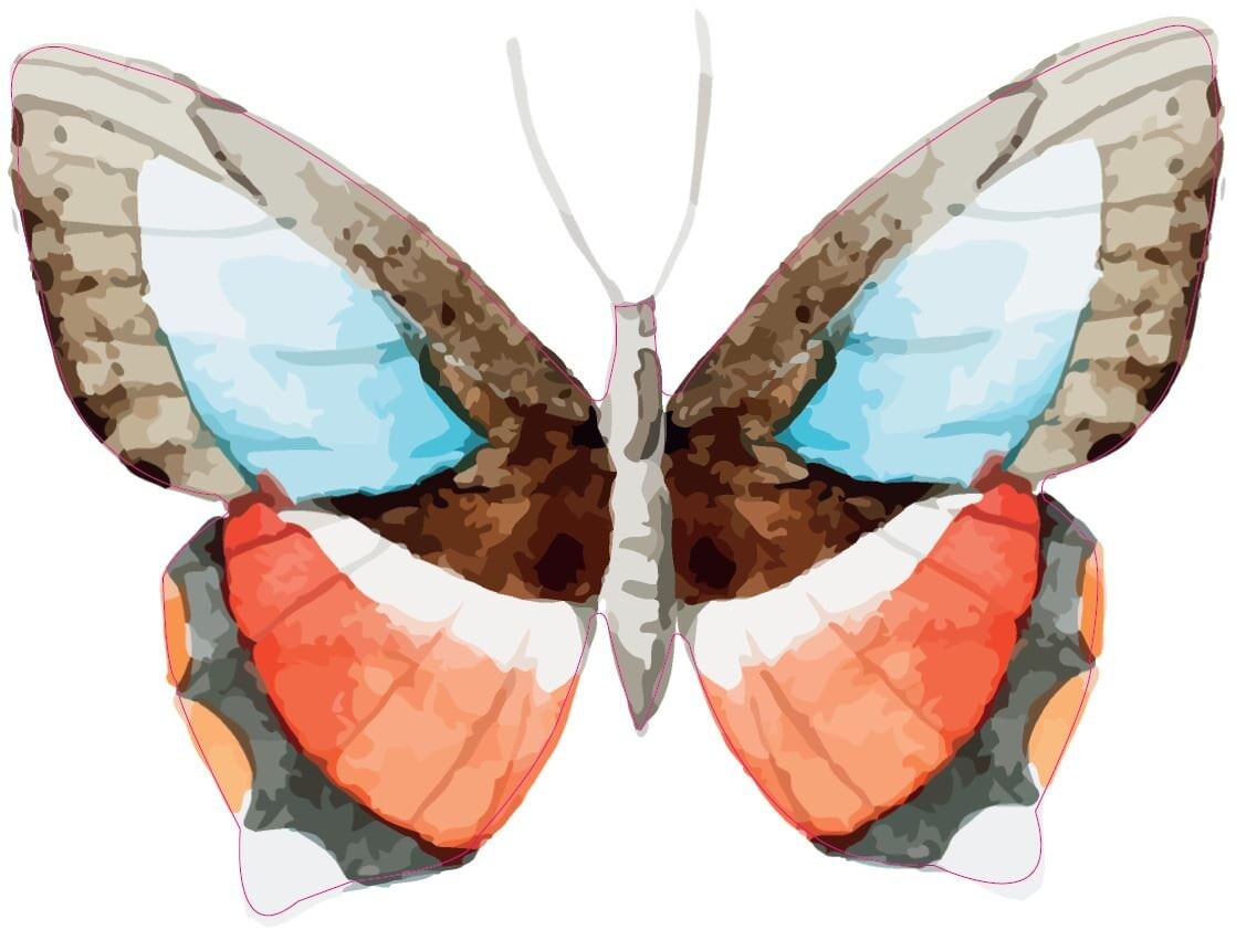 

Mülltonnen Aufkleber Set Наклейка-бабочка Garten Deko Schmetterling Motiv Aquarell