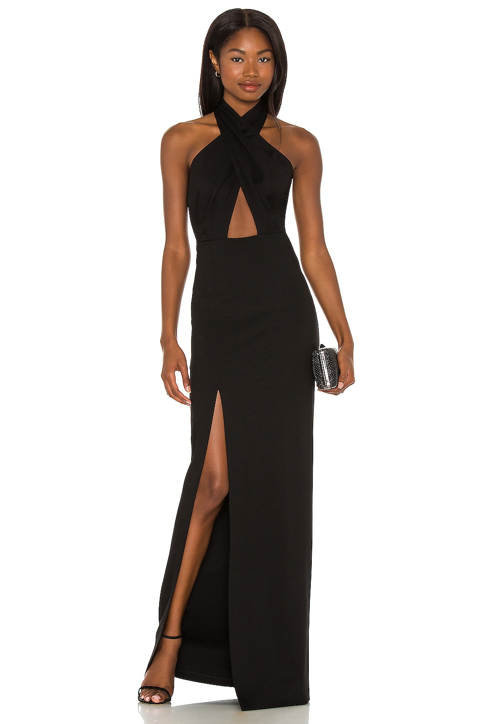 Платье Amanda Uprichard X REVOLVE Zahara Gown, черный