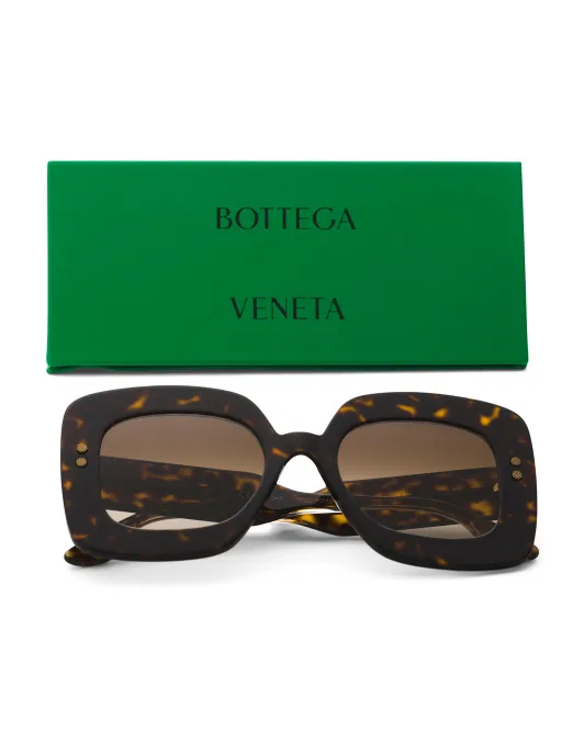 

Квадратные солнцезащитные очки 50 мм Bottega Veneta, цвет Havana