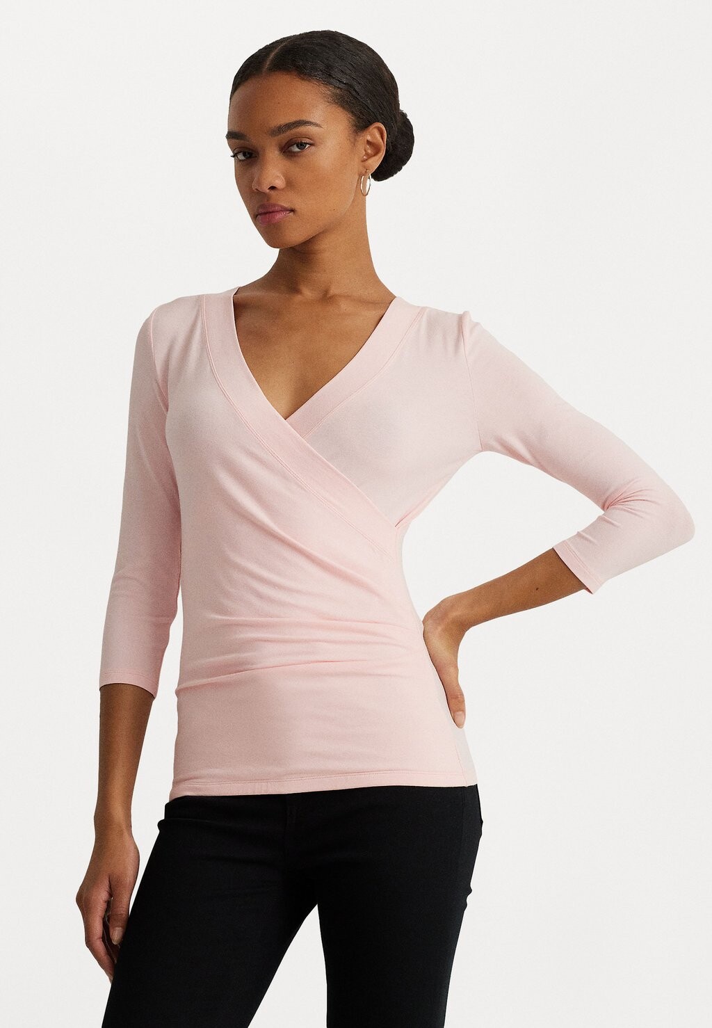 

Рубашка с длинным рукавом ALAYJA 3/4 SLEEVE Lauren Ralph Lauren, цвет pink opal