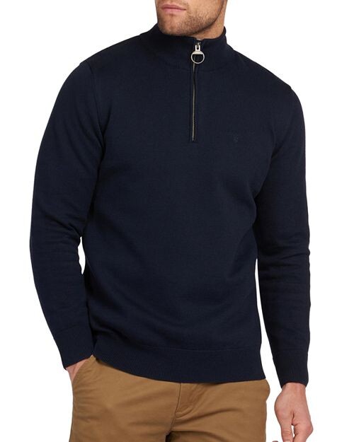 

Хлопковая молния на половину длины Barbour, цвет Blue