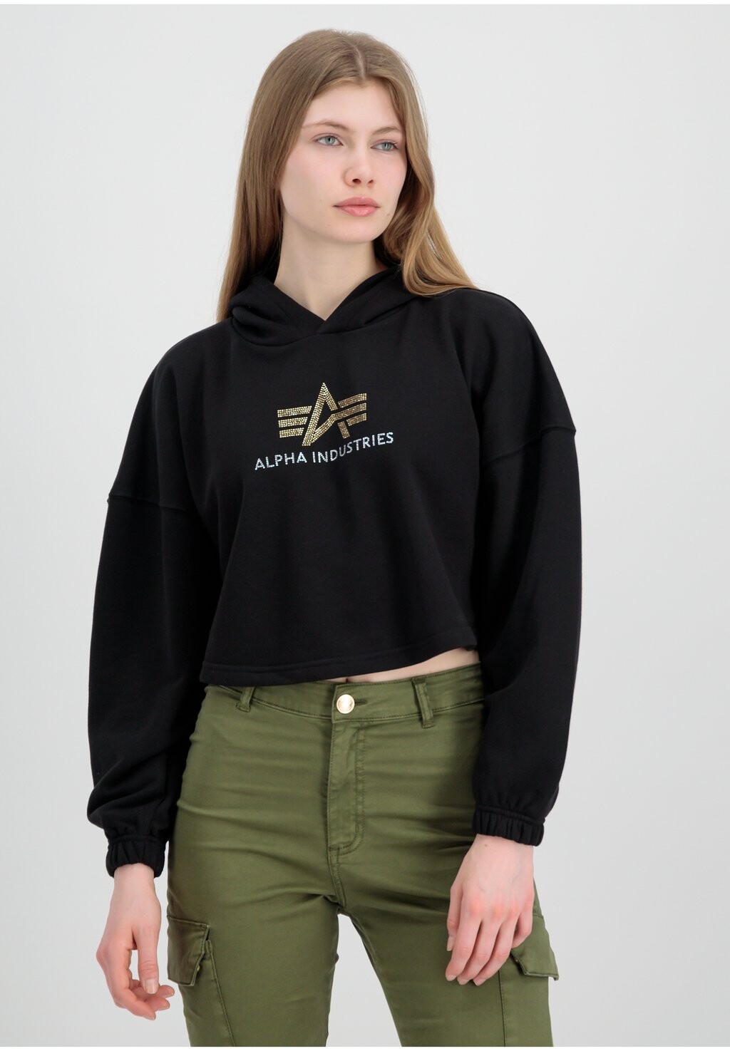 

Толстовка с капюшоном Alpha Industries, черный