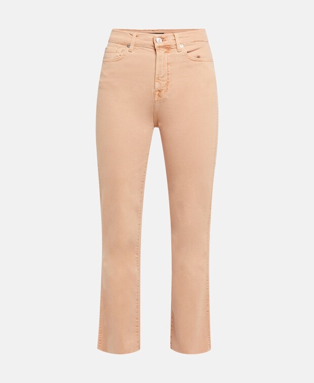 

Джинсы с вырезом 7 for all Mankind, абрикос