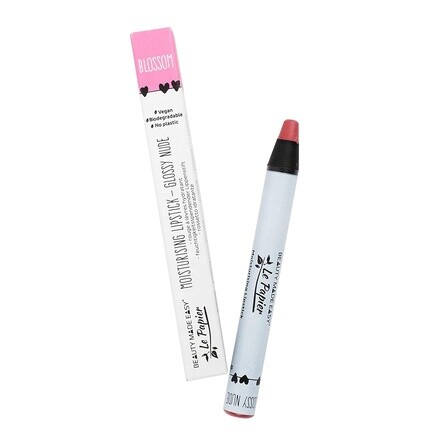 

Увлажняющая веганская помада с маслом ши Glossy Nudes Blossom 6G, Beauty Made Easy Le Papier